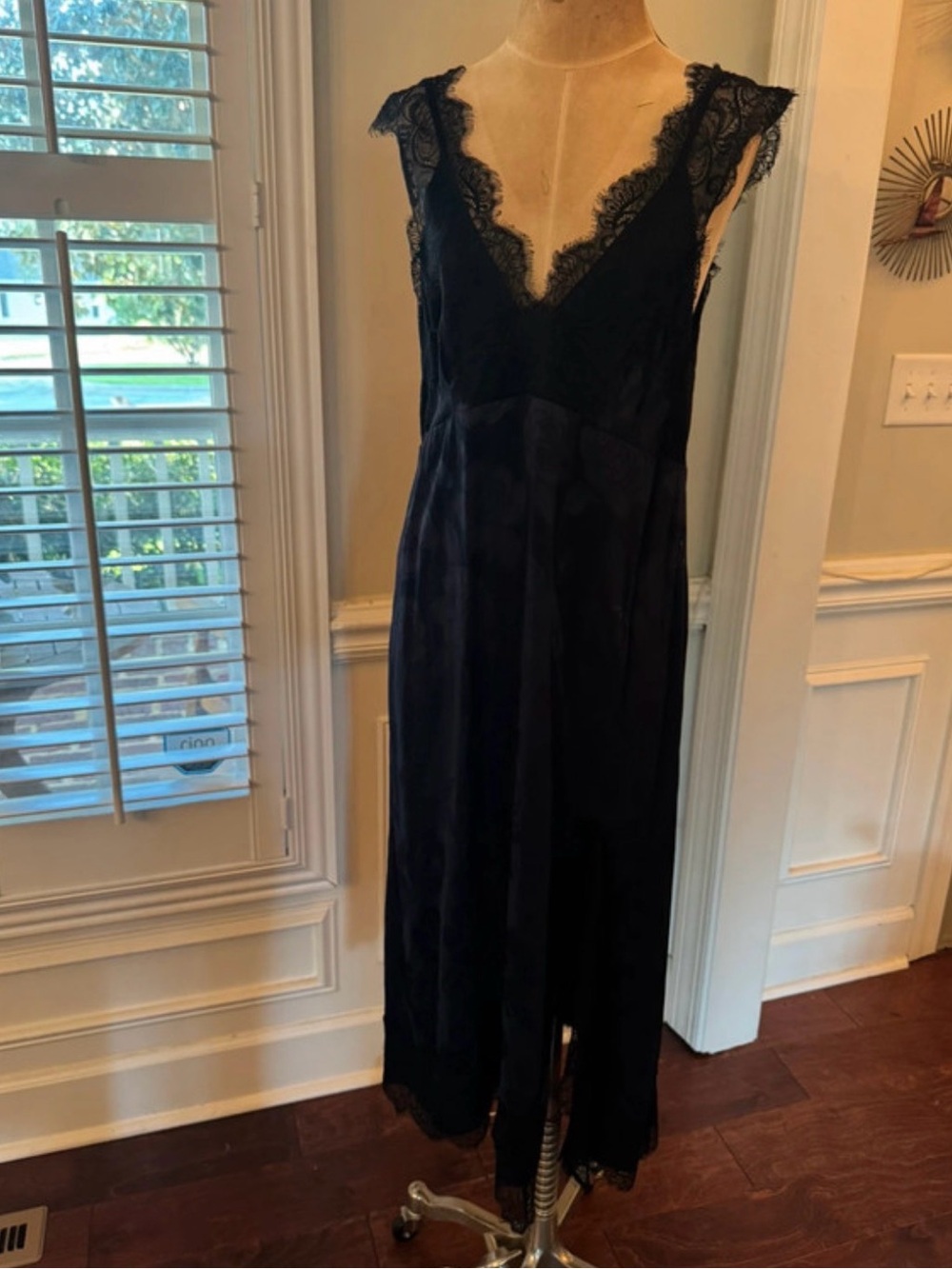 Rachel Comey Lace-Trim Sleep Slip Dress - Black